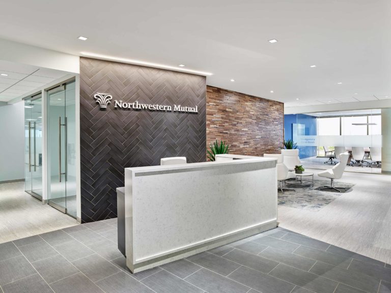 Northwestern modern workplace lobby | Formcraft